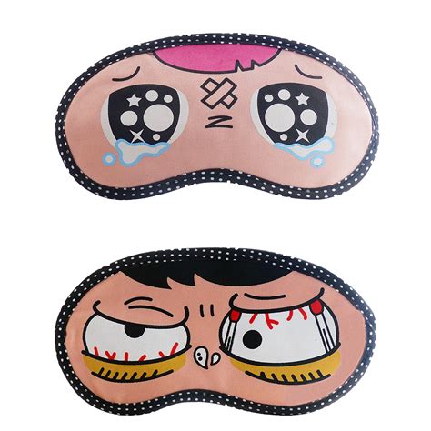 Buy Jenna P Inju Sleepy Cartoon Face Sleeping Eye Mask (Pack of 2 ...