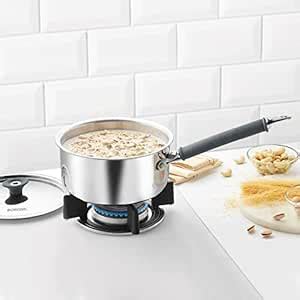 Buy Borosil Cookfresh 1.6 L Tri-ply Stainless Steel Saucepan with Steel ...