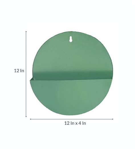 Hanging Metal Mounted Wall Planter or Letter Box in Fern Green