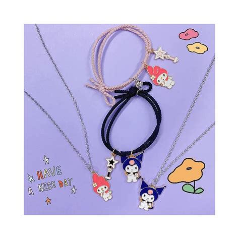 Buy Smarow Cute Couples Keychains Necklace Set with Bag for Couples ...