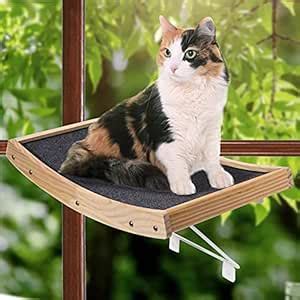 ShellKingdom Cat Bed, Cat Window Perch Window Seat Suction Pet Resting ...