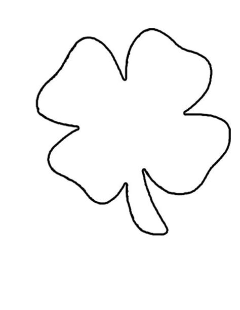 Four Leaf Clover Drawing Template