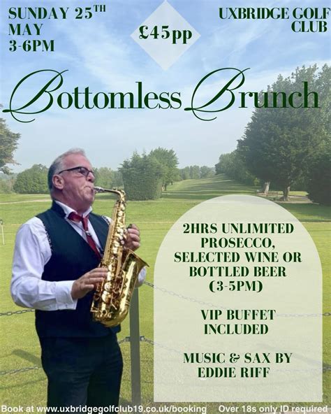 Bottomless Brunch with Eddie Riff ?, Uxbridge Golf Course, Uxbridge, 25 ...