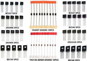 Robotbanao Capacitor Resistor Transistor Kit, 310 Piece Components, CRT ...