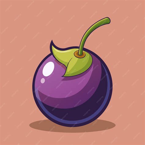 Jaboticaba fruit vector drawing illustration | Premium AI-generated vector