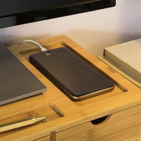 SoBuy® BBF03-N, Bamboo Monitor Stand Computer Screen Monitor Stand ...