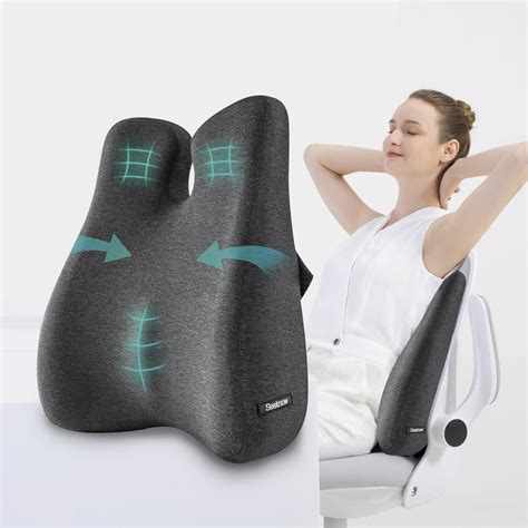 Amazon.com: Soft Dense Memory Foam Lumbar Support Pillow for Office ...