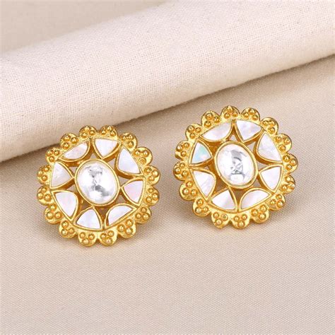 Gold Plated Silver Earrings with Pearls | Silver Pearls Jhumkas | Gold ...
