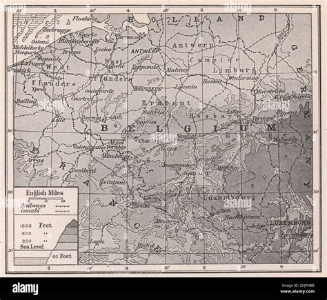 Provinces of Belgium and their system of Canals and Railways (1923 map ...
