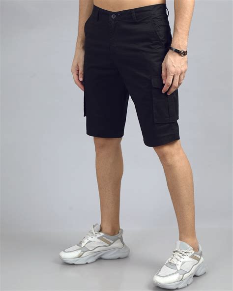 Buy Men's Black Cargo Shorts Online at Bewakoof