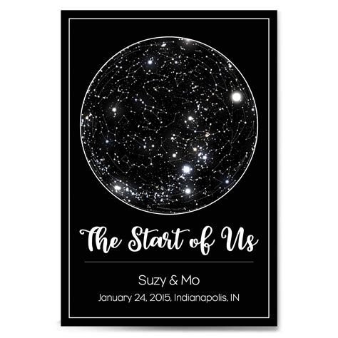 Buy Custom Personalized Star Constellation with FRAME Option, Star ...