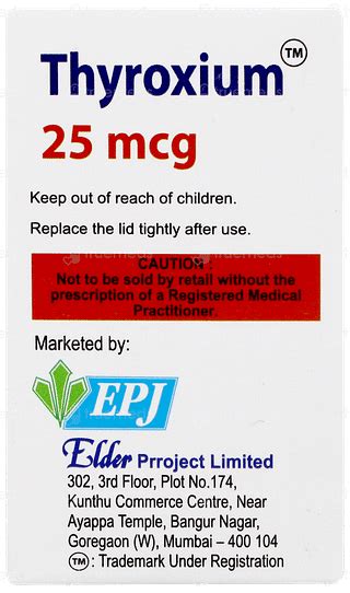 Thyroxium 25mcg Tablet 120: Uses, Side Effects, Price & Substitutes