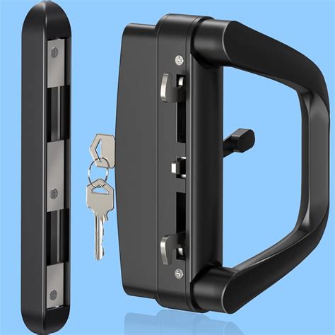 Youlvy Sliding Door Handle with Lock, Sliding Glass Door Handle with ...