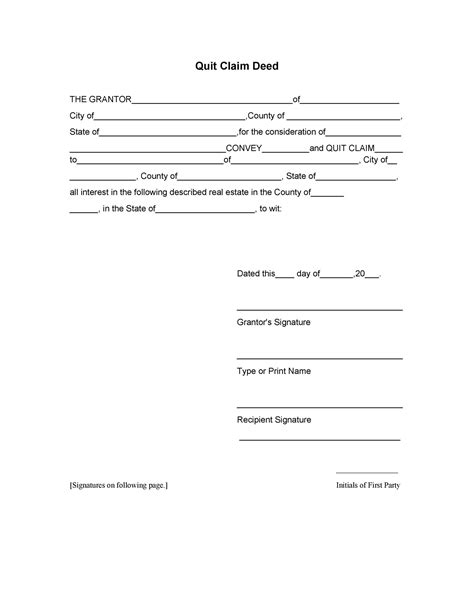 46 Free Quit Claim Deed Forms & Templates - Template Lab