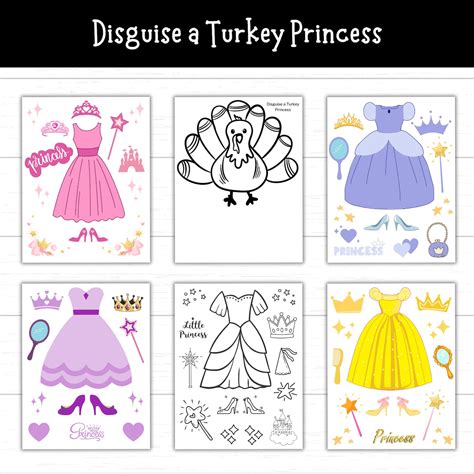 Disguise A Turkey Princess Template Printable: A Fun and Creative ...
