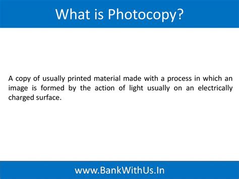 What is a Photocopy? - Bank With Us