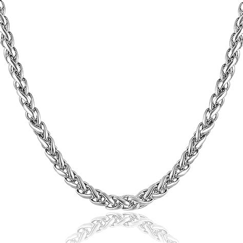 MEENAZ Chain for Man boyfriend Jewellery Stainless Steel Valentine Long ...