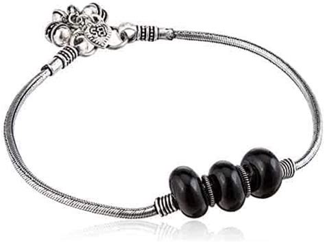 PRAANJAL Traditional Indian Vintage Style 3 Beads Anklet | Antique ...