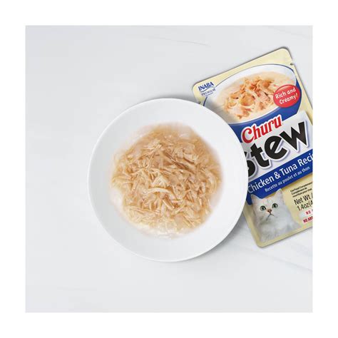 Buy INABA Churu Stew for Cats, Creamy Broth Gelée with Shredded Chicken ...