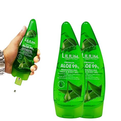 Lilium Regenerating Aloe Vera Face & Body Gel, 120ml Each, Pack Of 4 ...