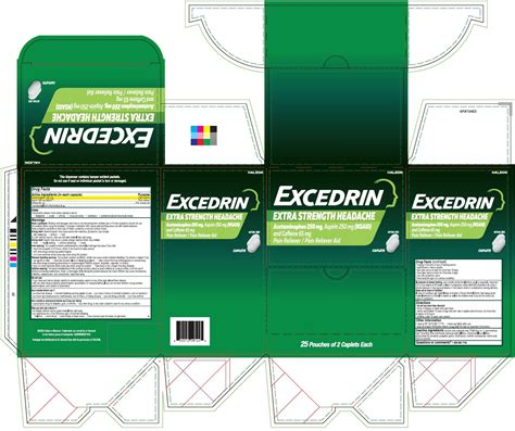 DailyMed - EXCEDRIN EXTRA STRENGTH HEADACHE (acetaminophen, aspirin- nsaid, caffeine tablet ...