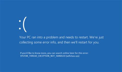 Image result for Stop Code System Thread Exception Not Handled Windows 1.0