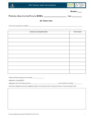 Fillable Online blogs urz uni-halle PERSONAL QUALIFICATION PLAN for Mr ...