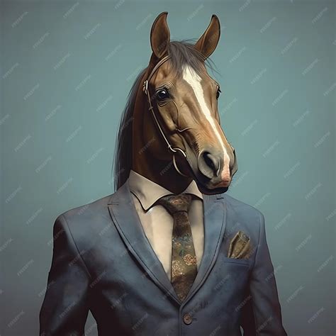 Premium AI Image | Man with horse head