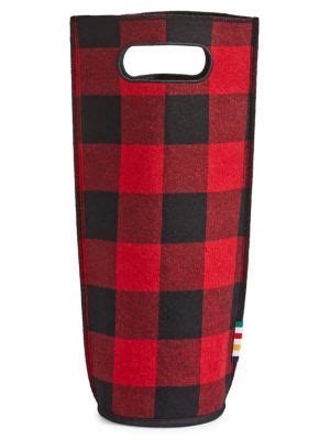 Racing Red Buffalo Check Wine Tote