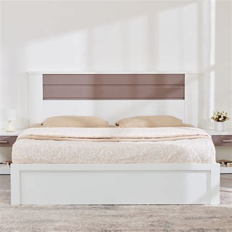 Buy Quadro Cosco Queen Bed - White from Home Centre at just INR 44990.0