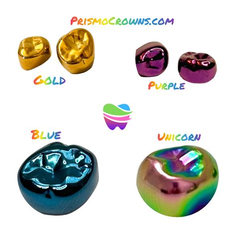 Prismo Crowns | Colored Stainless Steel Dental Crowns | Made in USA