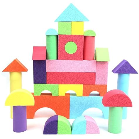 YECK Foam Blocks Gift Playset, Easy?To?Grip Foam Building Block Set ...