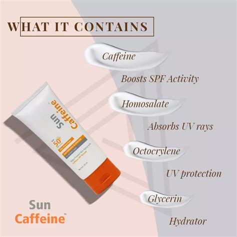 Sun Caffeine Sunscreen With SPF 50 PA ++++ Sun Protection