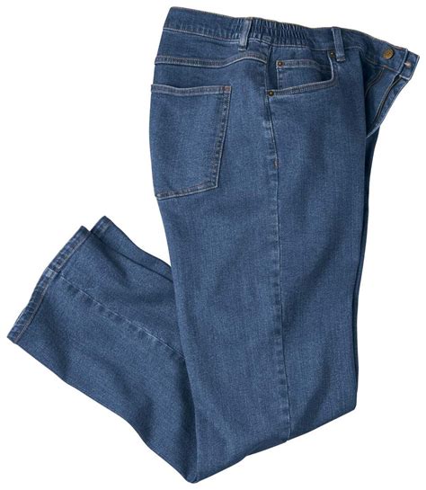 Men's Blue Stretch Jeans - Elasticated Waist | Atlas For Men
