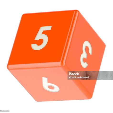 Red Die Six Sides Dice 3d Rendering Stock Photo - Download Image Now ...