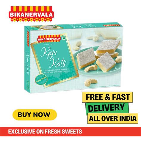 Buy Kaju Katli - Freshly Packed Indian Sweet| Bikanervala