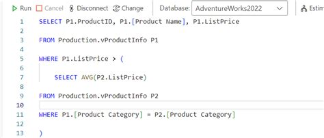 SQL Subquery Examples 的图像结果