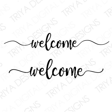 Welcome SVG | Hand Lettered Cursive Text | Digital DOWNLOAD - Etsy Canada
