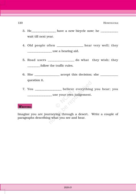 Desert Animals - NCERT Book of Class 6 English Honeysuckle