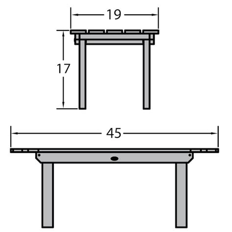 highwood The Westport Collection Rectangle Outdoor Coffee Table 19-in W ...