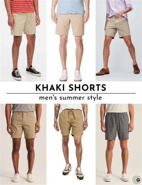 Men's Khaki Shorts | Mens shorts outfits, Mens summer outfits, Khaki ...