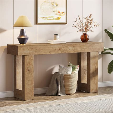 Amazon.com: Tribesigns 63-Inch Long Console Table, Wooden Rectangular ...