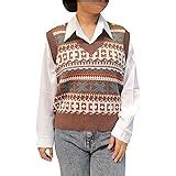 Buy SweatyRocks Women's Plaid Geo Sleeveless V Neck Knit Crop Top ...