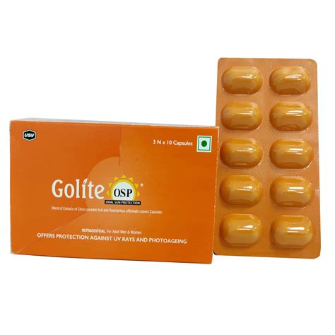 Buy GOLITE OSP ORAL SUN PROTECTION CAPSULES - STRIP OF 10 CAPSULES X 3N ...