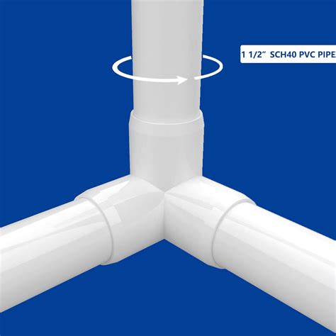 Buy letsFix 1-1/2 PVC Fittings 3 Way (4-Pack), 1.5 PVC Pipe Connector ...