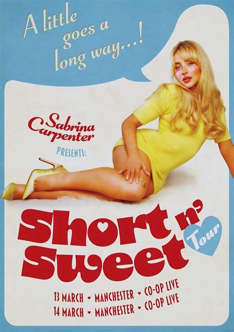 SABRINA CARPENTER Short n' Sweet 2025 Tour: MANCHESTER Co-op Live Poster