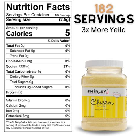 1 LB Low Sodium Chicken Bouillon Powder | Premium Gourmet Grade for ...