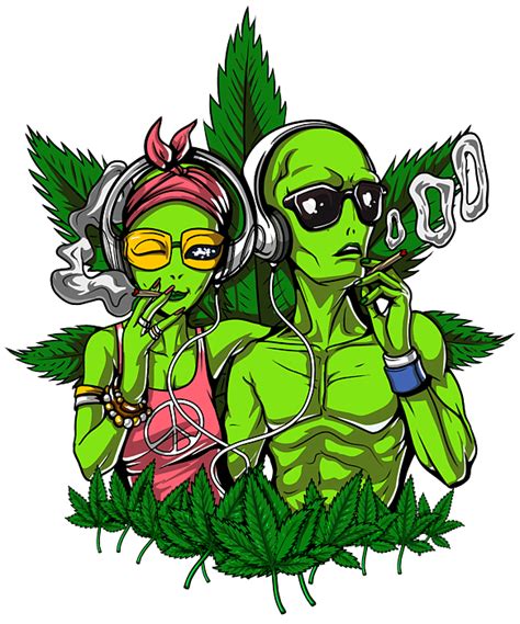 Alien Smoking Weed Drawing 的图像结果