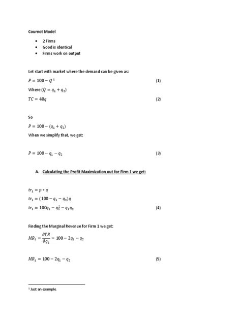 Image result for Cournot Model Explained