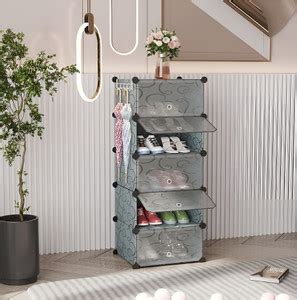 Flipkart Perfect Homes Studio 10 pair gray shoe rack Plastic Shoe Rack ...